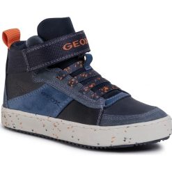 Sneakersy GEOX - J Alonisso B. C J042CC 022BU C0659 S Navy/Orange. Niebieskie trampki chłopięce Geox, bez wzorów, z zamszu, bez zapięcia. Za 309,00 zł.