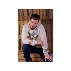Trust Beige Sweatshirt. Brązowe bluzy damskie Kingsize, l, z nadrukiem, bez kołnierzyka, bez rękawów, bez kaptura. Za 64,50 zł.