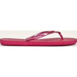 Roxy - Japonki. Szare klapki damskie Roxy, bez wzorów, z materiału, bez obcasa, na obcasie. Za 79,90 zł.