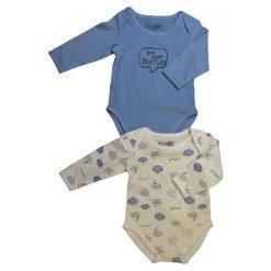 Carodel Dziecięce Body Disturb, 2 Szt., 62, Białe/Niebieskie. Niebieskie body niemowlęce marki Carodel, z bawełny. Za 37,00 zł.
