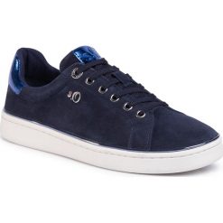 Sneakersy S.OLIVER - 5-23625-24 Navy 805. Niebieskie półbuty damskie S.Oliver, na co dzień, bez wzorów, z zamszu, bez obcasa, na płaskiej podeszwie, bez zapięcia. Za 279,00 zł.