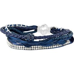 Bransoletki damskie: Bransoletka z kryształkami Swarovski w kolorze granatowym