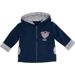 Bluza w kolorze granatowym. Niebieskie bluzy niemowlęce Salt and Pepper, z aplikacjami, bez rękawów, bez kaptura. W wyprzedaży za 65,95 zł.