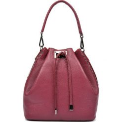 Torebki klasyczne damskie: Skórzana torebka w kolorze bordowym – (S)30,5 x (W)42 x (G)16 cm