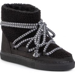 Buty INUIKII - Sneaker Curly 70202-16 Black-Blk Cot. Laces. Czarne kozaki damskie Inuikii, na zimę, ze skóry, bez zapięcia. W wyprzedaży za 799,00 zł.