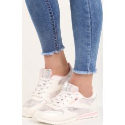 Białe Buty Sportowe Silver Dust. Białe buty sportowe damskie marki Born2be, z tworzywa sztucznego. Za 89,99 zł.