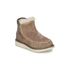 Śniegowce Dziecko Geox J THYMAR GIRL. Szare kozaki dziewczęce Geox, bez wzorów, bez obcasa. Za 399,00 zł.