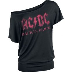 AC/DC Back in Black Koszulka damska czarny. Czarne t-shirty damskie marki AC/DC, xl, z nadrukiem, z dekoltem w łódkę. Za 121,90 zł.