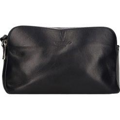 Torebki klasyczne damskie: Skórzana torebka w kolorze granatowym – 24 x 16 x 9 cm
