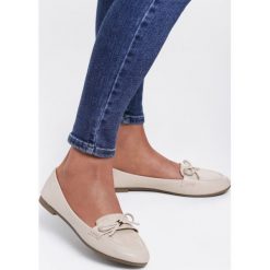 Beżowe Mokasyny Casualness. Pomarańczowe baleriny damskie Renee, na obcasie. Za 49,99 zł.