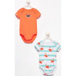 Odzież niemowlęca: Body z krótkim rękawem 2 pack – Pomarańczo
