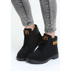 Czarne Traperki Will Glow. Czarne buty zimowe damskie marki Born2be, z tworzywa sztucznego, na obcasie. Za 79,99 zł.
