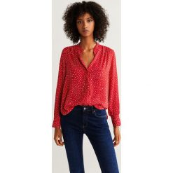 Mango - Koszula Basicnew. Czerwone bluzki damskie Mango, s, bez wzorów, z poliesteru, eleganckie, bez kołnierzyka, z długim rękawem. W wyprzedaży za 59,90 zł.
