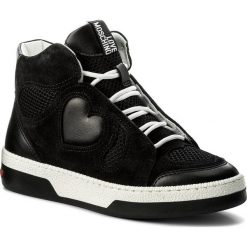 Sneakersy LOVE MOSCHINO - JA15323G05JG200A Nero. Czarne półbuty damskie Love Moschino, bez wzorów, ze skóry, bez obcasa, na płaskiej podeszwie, bez zapięcia. W wyprzedaży za 569,00 zł.