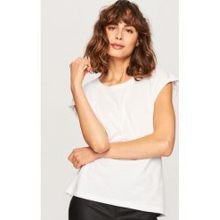 T-shirt z bawełny organicznej - Biały. Białe t-shirty damskie Reserved, l, z bawełny. Za 24,99 zł.