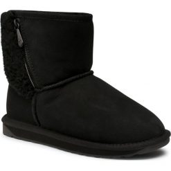 Buty EMU AUSTRALIA - Wheaton Mini W12444 Black. Czarne kozaki damskie EMU Australia, ze skóry, bez obcasa, bez zapięcia. Za 699,00 zł.