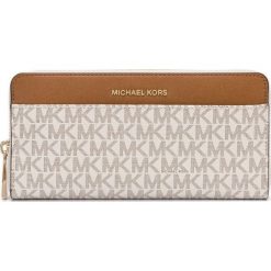 Michael Kors Jet Set Portfel Biały. Białe portfele damskie Michael Kors, bez wzorów, z materiału. Za 688,95 zł.