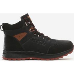 Czarno-Niebieskie Botki Farnham. Czarne botki męskie Born2be, na sznurówki. Za 189,99 zł.