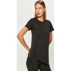 Puma - T-shirt. Czarne topy damskie Puma, s, bez wzorów, z elastanu, z okrągłym kołnierzem. Za 159,90 zł.