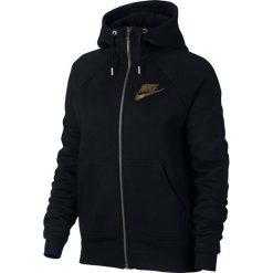 BLUZA NIKE NSW RALLY HOODIE FULL-ZIP METALLIC 874116 010. Czarne bluzy damskie marki Nike. Za 239,00 zł.