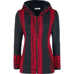 Bluzy damskie: Innocent Samila Hood Bluza z kapturem rozpinana czarny/czerwony