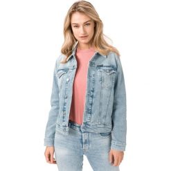 Calvin Klein Kurtka Niebieski. Niebieskie kurtki damskie Calvin Klein, na wiosnę, m, bez wzorów, z elastanu, vintage, bez kaptura. Za 497,95 zł.