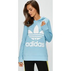 Adidas Originals - Bluza. Szare bluzy rozpinane damskie adidas Originals, m, z nadrukiem, z bawełny, z kapturem. W wyprzedaży za 219,90 zł.
