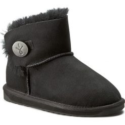 Buty EMU AUSTRALIA - Denman Mini W11255 Black. Czarne kozaki damskie EMU Australia, ze skóry, klasyczne, na niskim obcasie, bez zapięcia. W wyprzedaży za 409,00 zł.