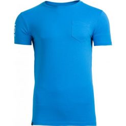T-shirt męski TSM603 - niebieski - Outhorn. Niebieskie t-shirty męskie marki Outhorn, na lato, m, z bawełny. W wyprzedaży za 24,99 zł.