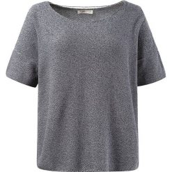 Swetry oversize damskie: Sweter w kolorze granatowo-białym