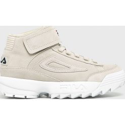Fila - Buty. Brązowe buty sportowe damskie Fila, bez wzorów, ze skóry, sportowe. W wyprzedaży za 299,90 zł.