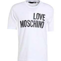 Love Moschino Tshirt z nadrukiem optical white. Białe koszulki polo męskie Love Moschino, m, z nadrukiem, z bawełny. Za 409,00 zł.