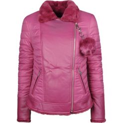 Guess Kurtka "Dwustronna". Kurtki damskie Guess, z aplikacjami, ze skóry, bez kaptura. Za 319,00 zł.
