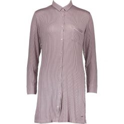 Koszula nocna "Nightgown" w kolorze szaroróżowym. Szare koszule nocne damskie Lascana & Co., w paski, z klasycznym kołnierzykiem, bez rękawów. W wyprzedaży za 64,95 zł.