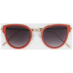 Parfois - Okulary. Pomarańczowe okulary przeciwsłoneczne damskie Parfois, owalne. Za 69,90 zł.