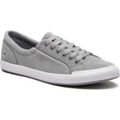 Tenisówki LACOSTE - Lancelle Sneaker 318 3 Caw 7-36CAW00282Q5 Lt Gry/Wht. Szare półbuty damskie marki Lacoste, bez wzorów, ze skóry, bez zapięcia. W wyprzedaży za 289,00 zł.