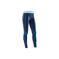 Legginsy fitness kardio 500 damskie. Niebieskie legginsy sportowe damskie DOMYOS, l, z elastanu. W wyprzedaży za 49,99 zł.