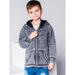 Bluzy chłopięce: BLUZA DZIECIĘCA ROZPINANA Z KAPTUREM KB018 – GRAFITOWA
