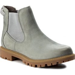 Sztyblety TAMARIS - 1-25401-29 Denim 802. Szare botki damskie na obcasie marki Tamaris, z materiału. W wyprzedaży za 239,00 zł.