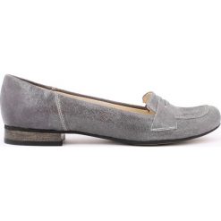 Baleriny lordsy - skóra naturalna - model 025 - kolor szary. Szare baleriny damskie Zapato, bez wzorów, z jeansu, eleganckie, na niskim obcasie, na obcasie. W wyprzedaży za 173,40 zł.