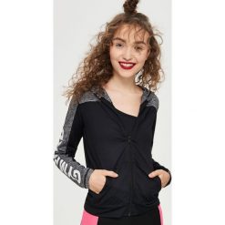 Bluzy rozpinane damskie: Bluza na trening – Czarny