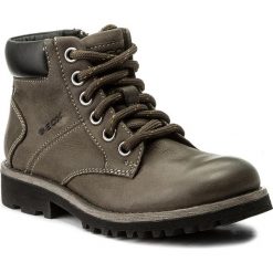 Trapery GEOX - J Axel B. E J6486E 033BC C0062 S Dk Grey/Black. Szare buty chłopięce zimowe Geox, bez zapięcia. W wyprzedaży za 199,00 zł.