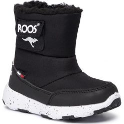 Śniegowce KANGAROOS - Snowball 02028 000 5012 Jet Black/White. Czarne śniegowce chłopięce KangaROOS, bez zapięcia. Za 169,00 zł.