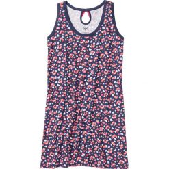 Koszula nocna bonprix kobaltowy z nadrukiem. Niebieskie koszule nocne damskie bonprix, z nadrukiem, z bawełny, z okrągłym kołnierzem, bez rękawów. Za 34,99 zł.