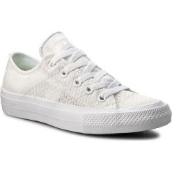 Tenisówki CONVERSE - Ctas II Ox 155463C White/White/White. Białe półbuty damskie Converse, bez wzorów, z gumy, bez obcasa, na płaskiej podeszwie, bez zapięcia. W wyprzedaży za 259,00 zł.