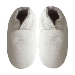 Buciki niemowlęce: Skórzane buty niemowlęce „Uni” w kolorze białym