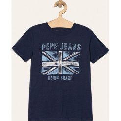 Pepe Jeans - T-shirt dziecięcy Anton 128-180 cm. Białe t-shirty chłopięce Pepe Jeans, z nadrukiem, z bawełny, bez rękawów. Za 119,90 zł.