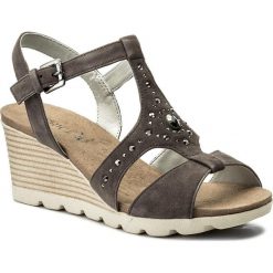 Sandały CAPRICE - 9-28703-20 Anth Suede 256. Szare klapki damskie Caprice, bez wzorów, ze skóry, bez obcasa, na obcasie. W wyprzedaży za 209,00 zł.
