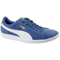 Puma Vikky 362624-22 41 Niebieskie. Niebieskie buty sportowe damskie marki Puma, bez wzorów, ze skóry, sportowe, puma vikky. W wyprzedaży za 169,99 zł.