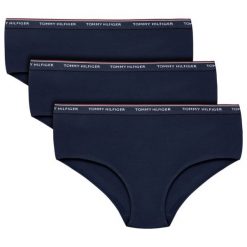 Komplet 3 par fig klasycznych TOMMY HILFIGER UW0UW00010. Niebieskie figi damskie TOMMY HILFIGER, s, bez wzorów, z elastanu. W wyprzedaży za 139,00 zł.